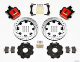 Wilwood Combination Parking Brake Rear Kit 12.19in Drilled Red Civic / Integra Disc 2.39 Hub Offset