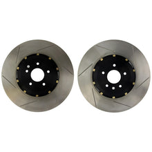 Load image into Gallery viewer, StopTech 09-15 Cadillac CTS-V AeroRotor 2pc Drilled and Zinc Plated Front Rotor (Pair)