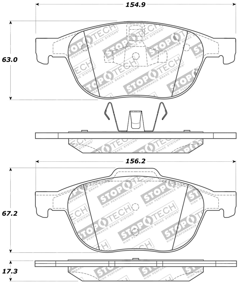 StopTech Street Touring 04-09 Mazda 3 Front Brake Pads