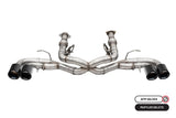 Corsa 20-23 Chevrolet Corvette C8 RWD 3in Track Cat-Back Delete Exhaust w/4.5in CF Black PVD Tips