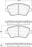 StopTech 14-18 Ford Fiesta Street Performance Front Brake Pads