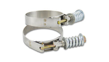 Load image into Gallery viewer, Vibrant SS T-Bolt Clamps Pack of 2 Size Range: 3.78in to 4.08in OD For use w/ 3.5in ID Couplings
