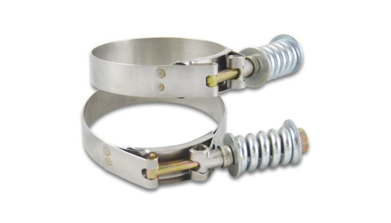 Vibrant SS T-Bolt Clamps Pack of 2 Size Range: 6.25in to 6.55in OD For use w/ 6in ID Coupling