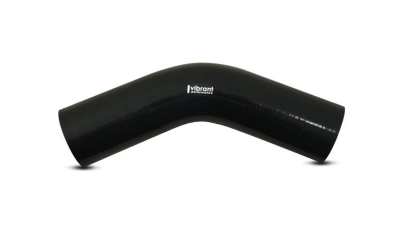 Vibrant 45 Degree Silicone Elbow 2.375in ID x 5.00in Leg Length - Black