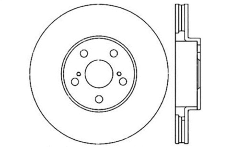 StopTech 03-08 Pontiac Vibe / 05-09 Scion tc Left Front Slotted & Drilled Rotor