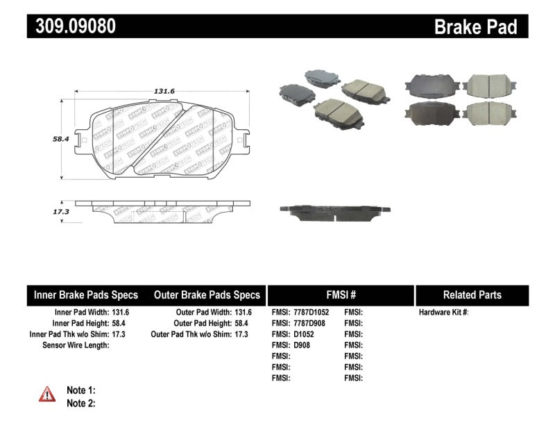 StopTech Performance 06 Lexus GS / 09-10 IS Front Brake Pads