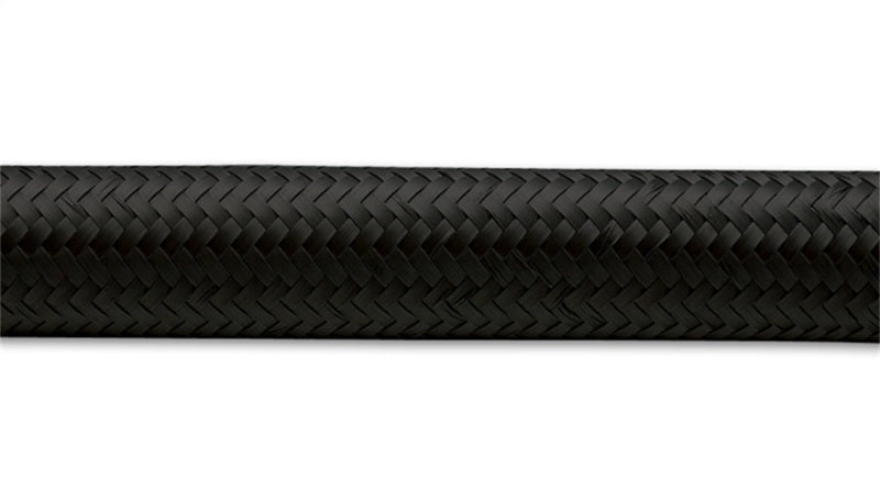 Vibrant -8 AN Black Nylon Braided Flex Hose (5 foot roll)