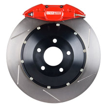 Load image into Gallery viewer, StopTech 13 Subaru BRZ BBK Rear ST-22 Red Calipers 345x28 Slotted Rotors