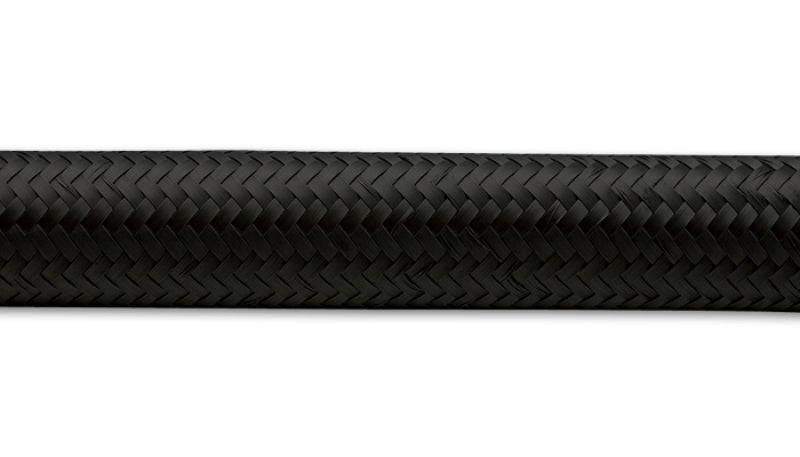 Vibrant -8 AN Black Nylon Braided Flex Hose (2 foot roll)