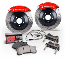 Load image into Gallery viewer, StopTech 13-16 Scion FR-S / 13-19 Subaru BRZ Front Red ST-40 Caliper 328x28 1pc Slotted Rotors