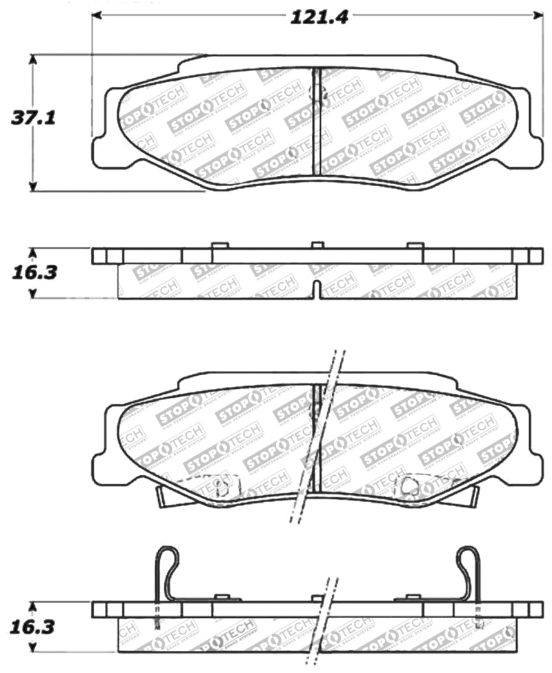 StopTech Performance 04-08 Cadillac XLR/XLR-V / 97-10 Chevrolet Corvette Rear Brake Pads