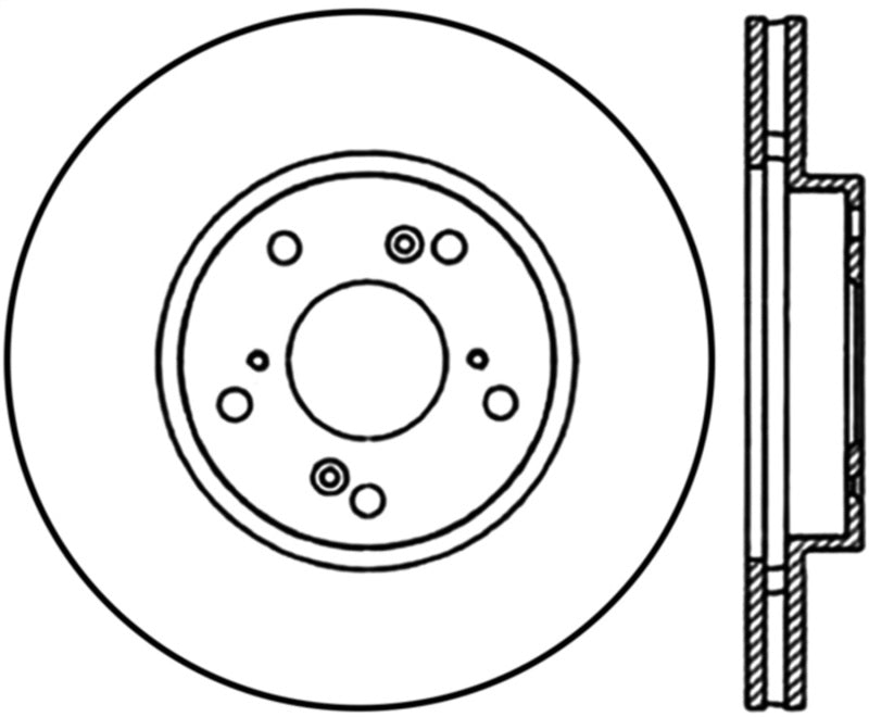 StopTech 13-15 Acura ILX Cryo Slotted Front Left Sport Brake Rotor