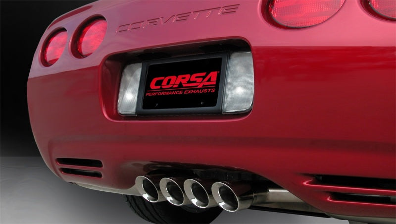 Corsa 97-04 Chevrolet Corvette C5 Z06 5.7L V8 Polished Sport Axle-Back Exhaust