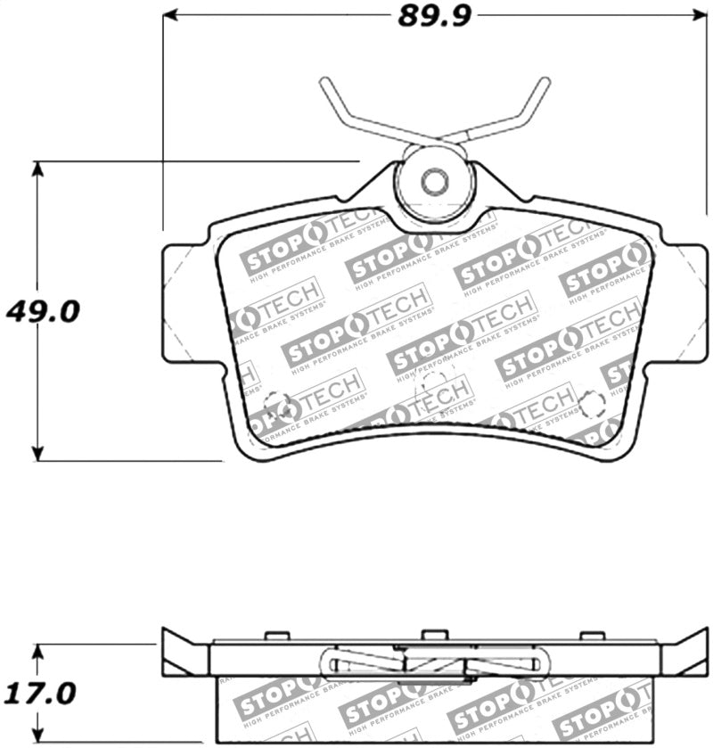 Stoptech 95-00 Lexus LS400 Street Select Front Brake Pads