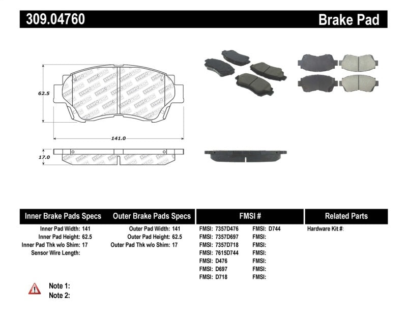 StopTech Performance Brake Pads