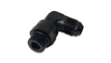 Load image into Gallery viewer, Vibrant -8AN Male Flare to Male -6AN ORB Swivel 90 Degree Adapter Fitting - Anodized Black