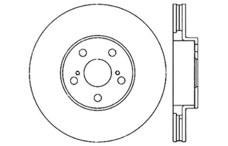 StopTech 03-08 Pontiac Vibe / 05-09 Scion tc Left Front Slotted & Drilled Rotor